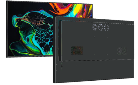 Front and rear view of Mini LED display
