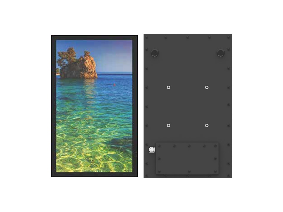 Outdoor signage designed in portrait orientation