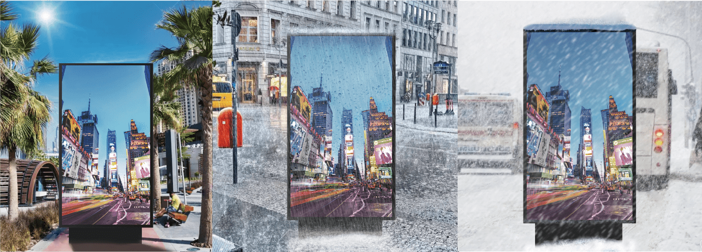 Outdoor signage designed to withstand harsh environments and weather conditions